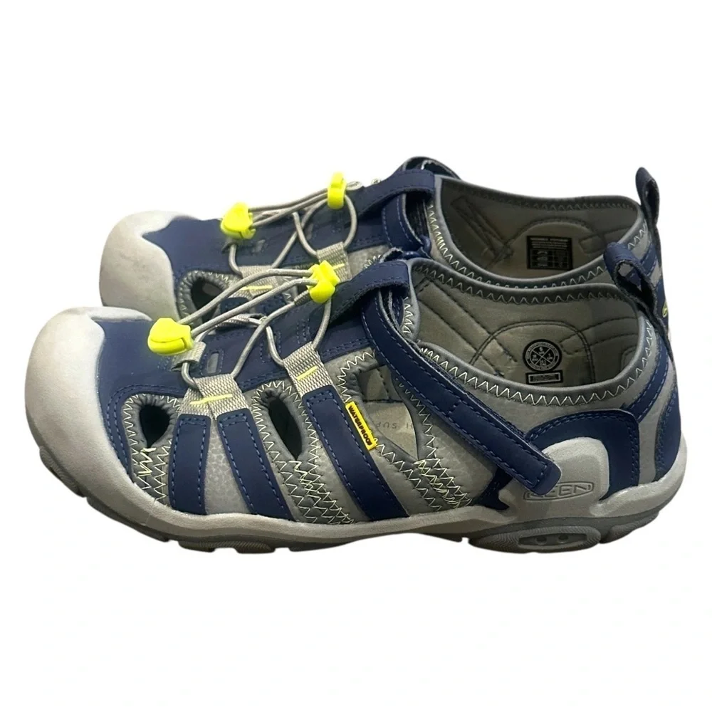 Keen Knotch Creek Closed-Toe Sandal Water Shoes Steel Grey/Blue Youth 6 1026153